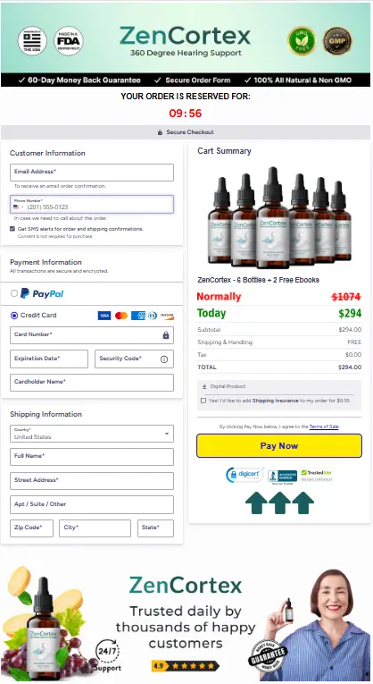 ZenCortex order page